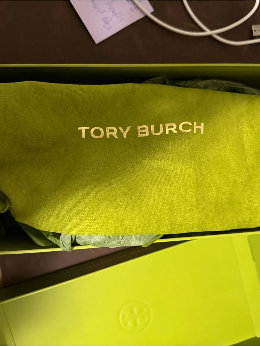Tory Burch Dark Cocoa Slide with Gold Logo Hardware